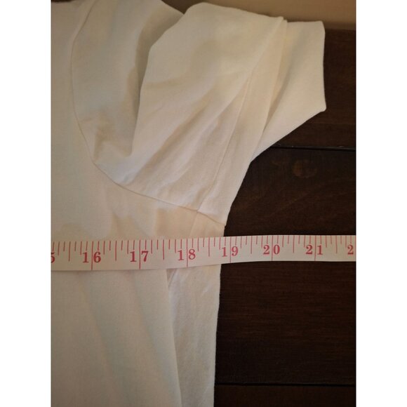 Pure Jill Womens Blouse Medium White Elliptical Layered 3/4 Sleeve Lagenlook - Picture 7 of 8